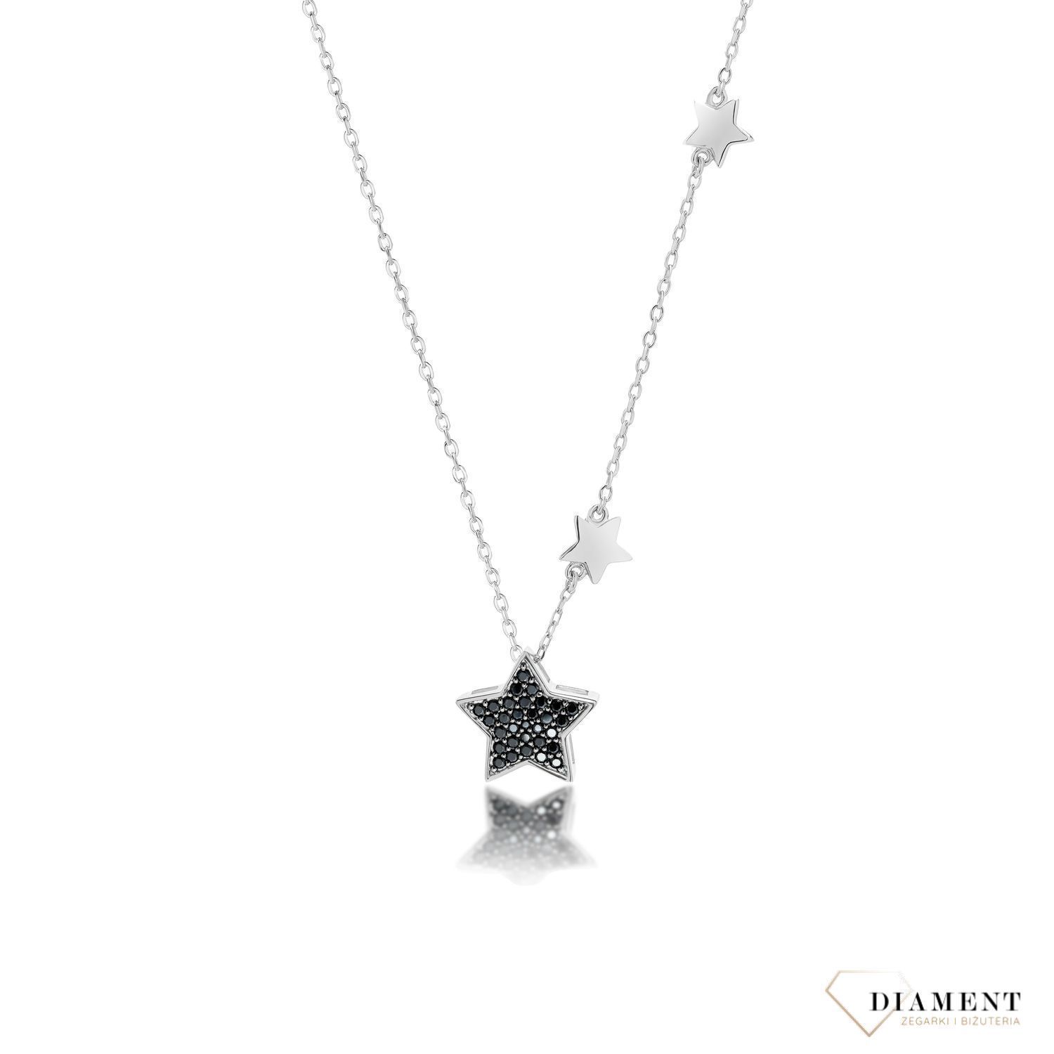 Naszyjnik srebrny czarna gwiazdka Dall'Acqua N BY 145 074.jpg